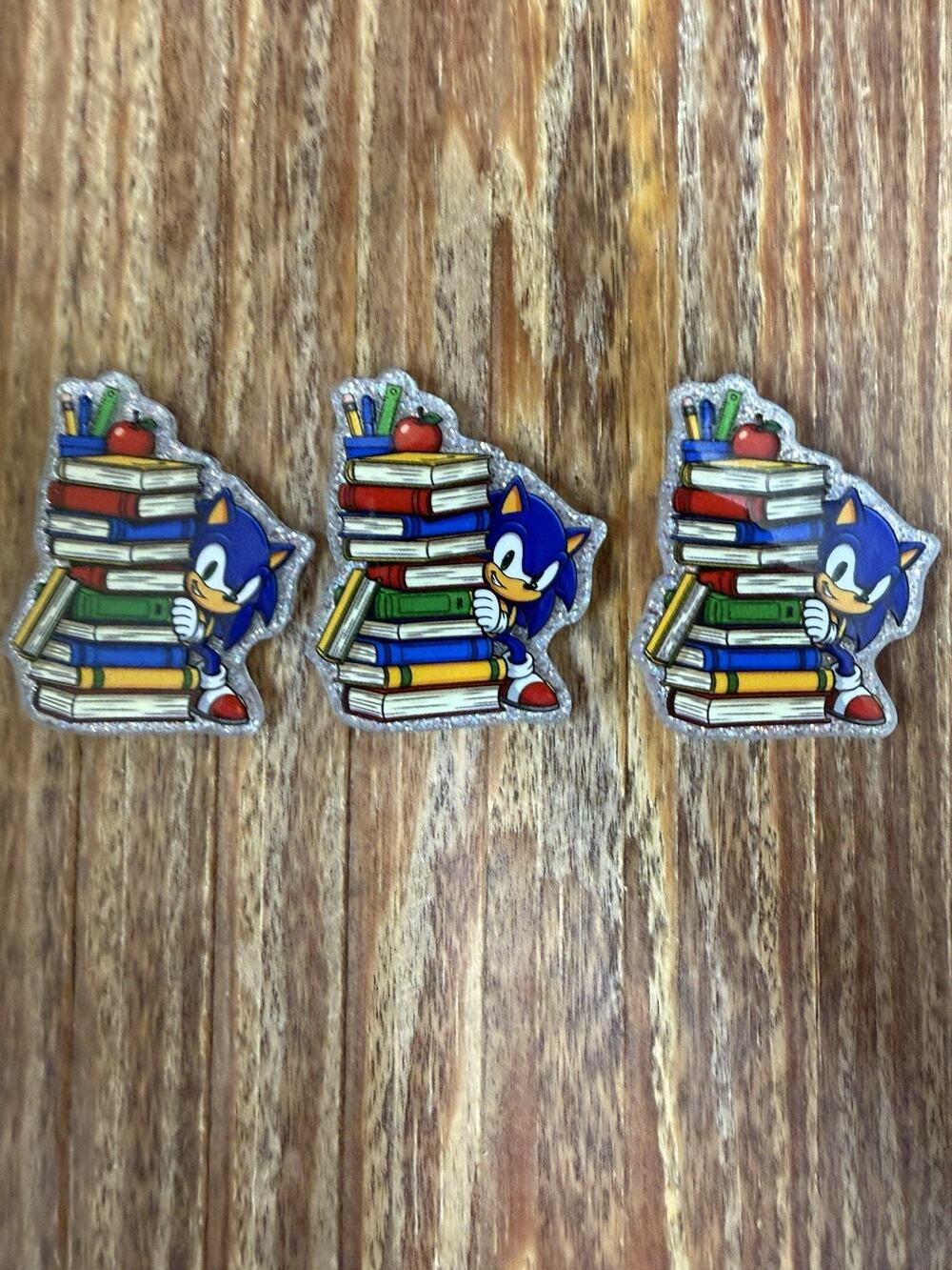 3 Pc Sonic The Hedgehog Acrylic Flatbacks